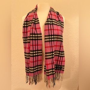 Pink Burberry Scarf